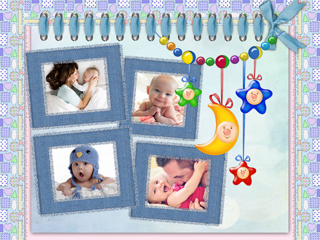 A cute baby collage