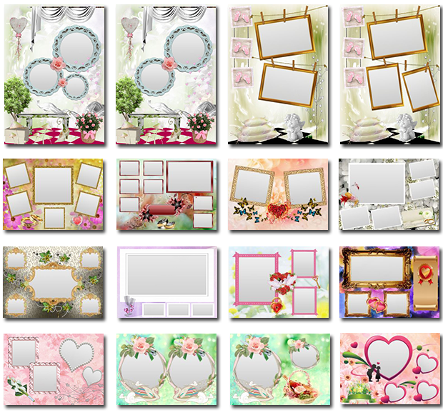 Wedding collage templates