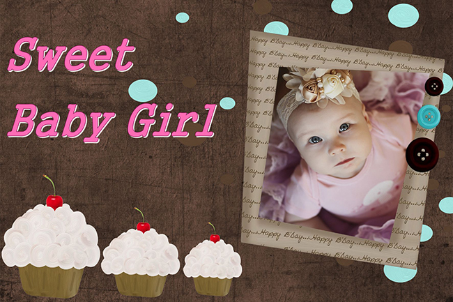 Adorable Baby Girl Scrapbook Layouts