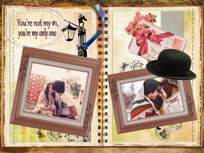 love photo collage template