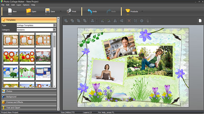 Mothers Day Photo Collage Template, Printable Mothers Day Gift