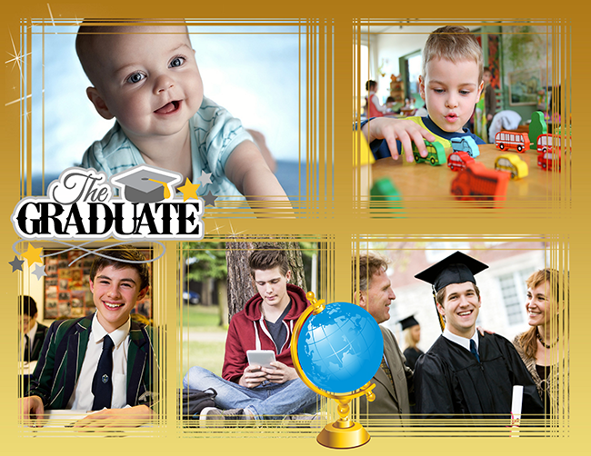 School and university graduation collage
